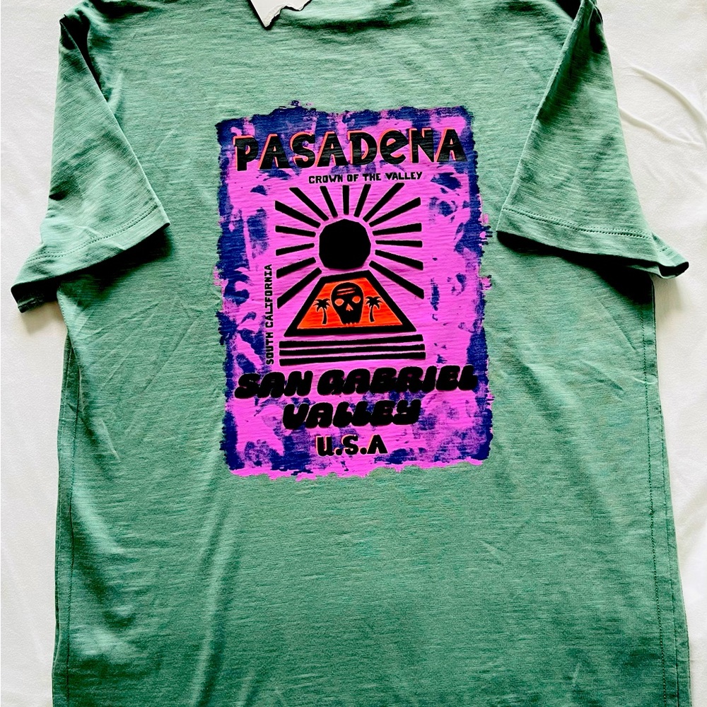 Age 12-13 kids T-shirt (UK size), sage green with picture, labels attached